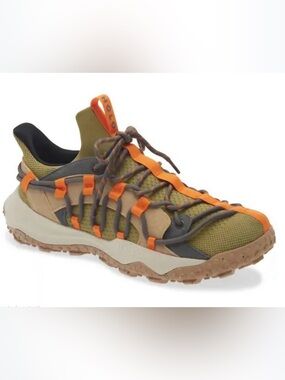HOLO Footwear Zeus Trail Running Shoe Color Block Sneakers in Green & Orange